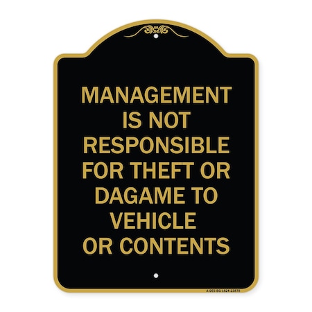Signmission Management Is Not Responsible for Theft or Damage to Vehicles or Contents, A-DES-BG-1824-23878 A-DES-BG-1824-23878